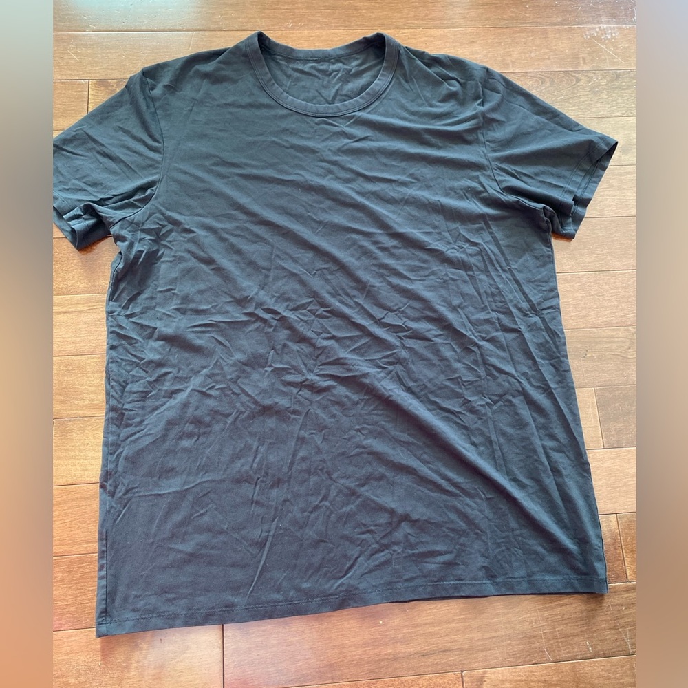 LULULEMON T Shirt Comfort Stretch Performance Workout Athleisure Tee Mens Black